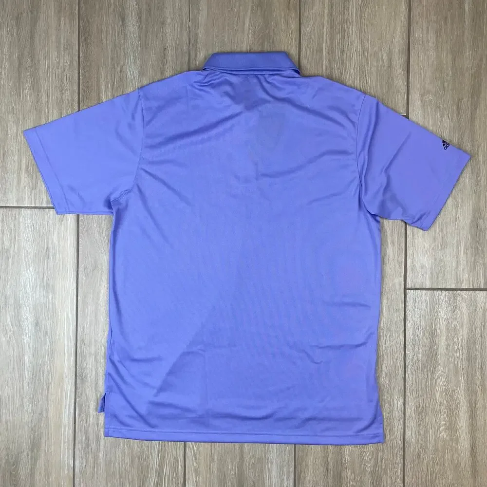 Adidas Golf Climalite Polo Shirt Men M Lavender Performance Moisture Wicking NWT